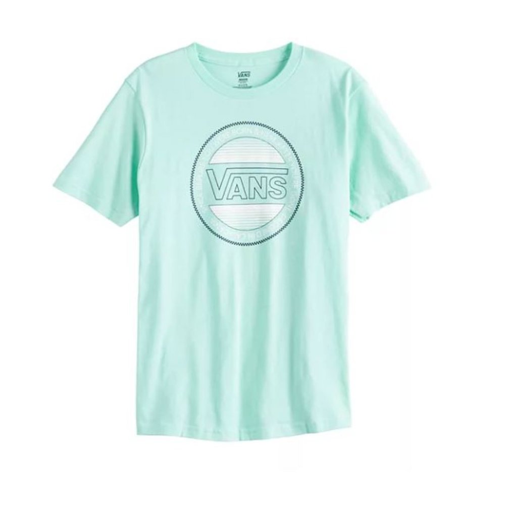 Vans Child's Graphic Tee - Light Mint, Size M